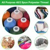 Simthread All Purposes Sewing Thread, 12 Spools Size 40D/2 Polyester
