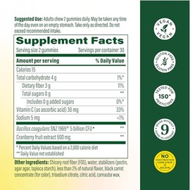 MegaFood Zero Sugar Womens Probiotic Prebiotic Gummies, Berry, 60 Gummies | Prebiotics and Probiotics for Women, Vitamin C and Cranberry, Supports Imm