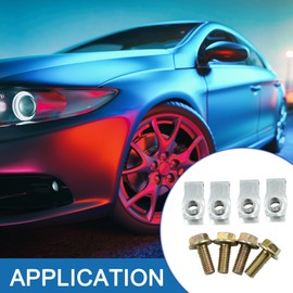 A ABSOPRO Spring U-Type Screw Clips Metal Silver Tone (Set of 4)