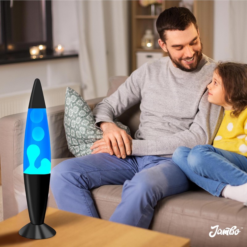 JAMBO 16" Beautiful Motion Lamp - Blue/White Wax, Relaxing Liquid
