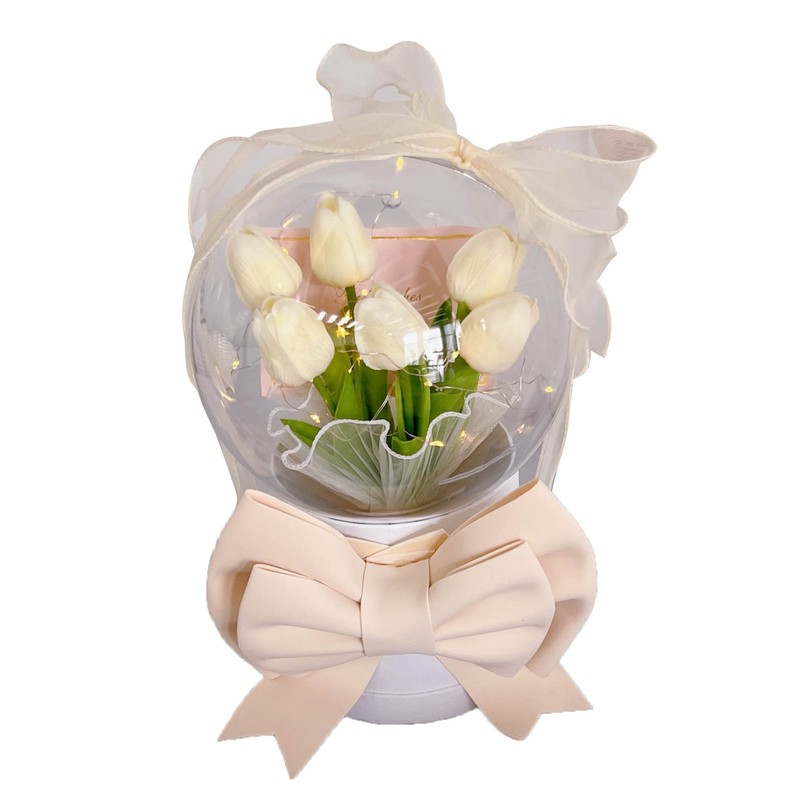 DIY Hand Made Tulip Night Light Romantic Bedroom Bedside Sleeping