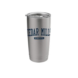 Cedar Mills Minnesota MN College University Style Blue Stainless Steel Insulated Tumbler