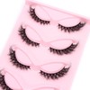 5 pairs Fluffy Wispy Cat Eye Lashes Wispy False Eyelashes