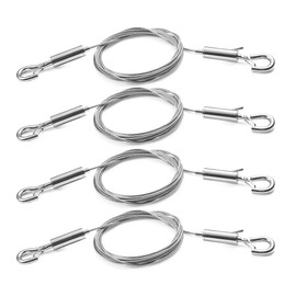 SIDENUO Adjustable Picture Hanging Wire Kit,heavy duty picture hangers Supports 66 lbs - 4PCS Picture Hanging Hardware,1m x1.5mm Stainless Steel Wire Rope for Hanging Mirror,Picture,Light Lamp,Basket
