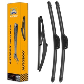 AUTOBOO 28"+14" Windshield Wipers with 8" Rear Wiper Blade Replacement for Toyota Prius C 2012 2013 2014 2015 2016 2017 2018 2019 -Original Factory Quality (Pack of 3)