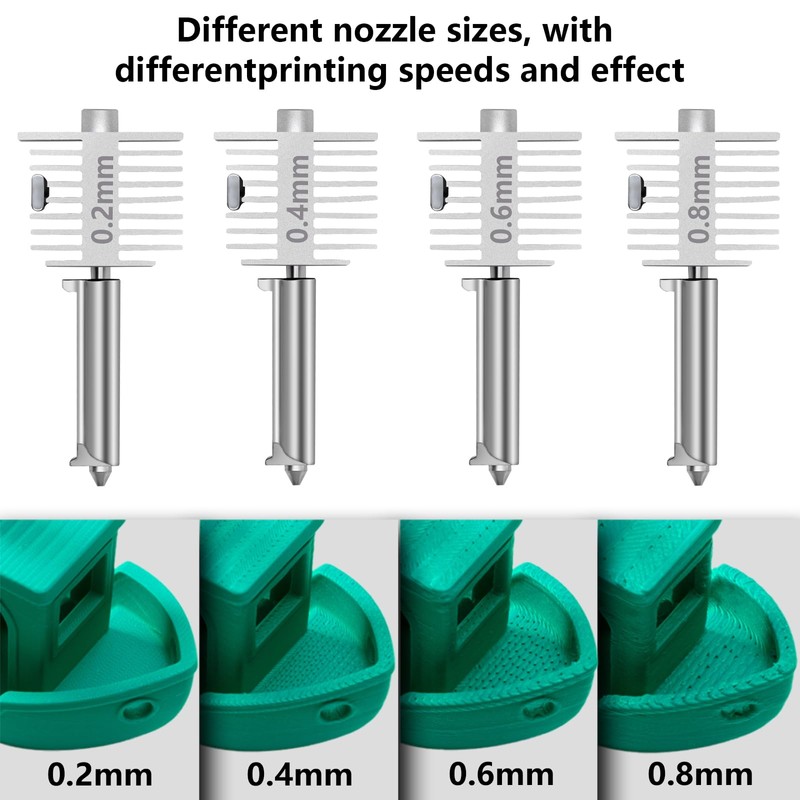 2PCS Upgrade A1 Mini/A1/A2L Hotend, 0.2mm Stainless Steel Nozzle Integrated