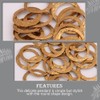 NUOBESTY 50pcs Embossed Brass Hoops Round Copper Rings Metal Linking