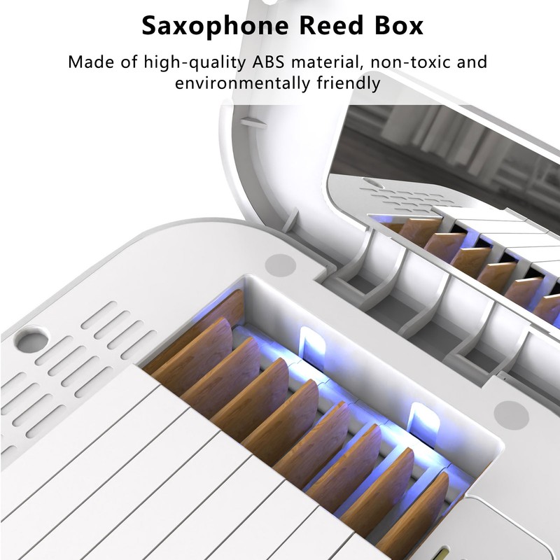 Solo Saxophone Reed Case UVC+UVA Double Ultraviolet Lamp Beads Mouthpiece