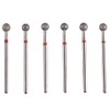 MZCMSL 6pcs Pro Diamond Ball Bits,Cuticle Drill Bit Set for Russian Manicure,3/32 Shank efile Bit (φ5.0mm)