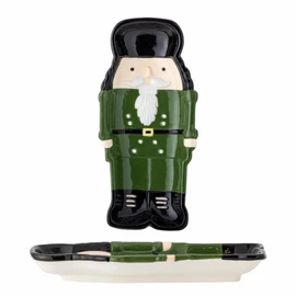 Bloomingville Feast Serving Plate in the Shape of a Nutcracker in the Colour Green Made of Stoneware, Dimensions: 27 x 3 x 13 cm (L x H x W)