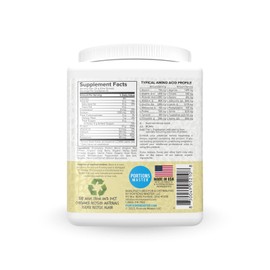 Portions Master Vegan Protein Blend 13.2 oz Complete Plant Based Protein Powder with Pea Hemp Seed Goji Blend Medium Chain Triglycerides (Vanilla, 375 g)