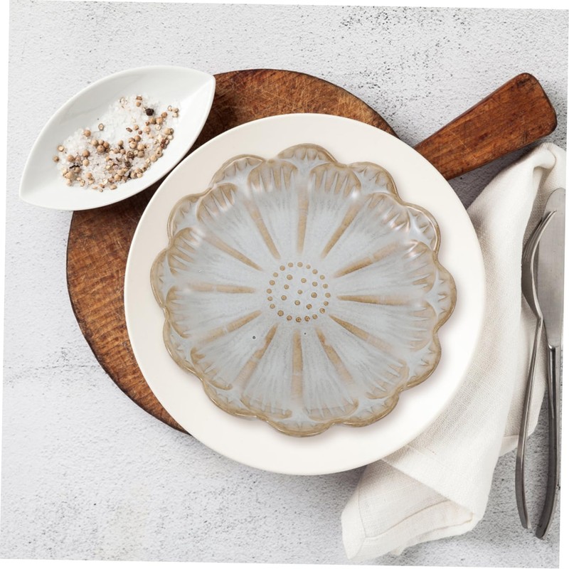 iplusmile 2pcs Flower Shape Ceramic Jewelry Tray Elegant Ring Display