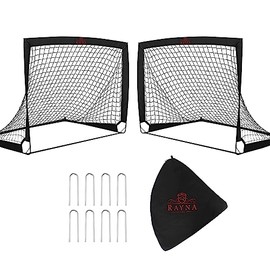Fu√üballtor Kinder Set 2er Fu√üballtor Pop up Tor Faltbares Fu√üballtore, Outdoor Fu√üballtor mit Tragetasche, Fussballtore f√ºr Kinder und Erwachsene Geeignet Garten, Park,Strand (Schwarze)