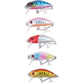 Micro Minnow Lures Sinking 2.5g 35mm Set of 5 Small Plug Ajing Mebaling Sea Bass