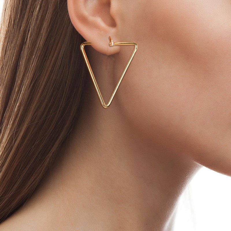 Triangle Earrings for Women Gold Geometric Earrings Minimalist Square Earrings