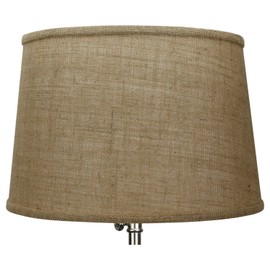 FenchelShades.com 13" Top Diameter x 15" Bottom Diameter x 10" Height Fabric Drum Lampshade Spider Attachment (Burlap Natural)