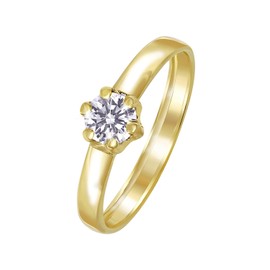 Lucardi - Women's Ring - Jewellery - Gift Gold, 585 gold, Cubic Zirconia