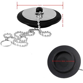 Loopunk Bath Stopper, Rubber Water Stopper, Bathroom Tub Drain Stopper, Rubber Sink Stopper, Drain Plug for Bathtub Kitchens and Bathrooms, Kitchen Sink Stopper, Tub Rubber Stopper, Includes Chain