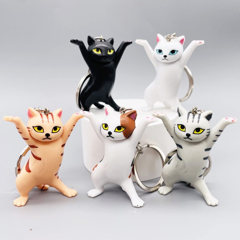 Shining crown Cat Keychain, Cute Cat Keyring, Cartoon Magical Cat