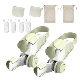 Adjustable Women's Yellow Bunion Corrector Knob and 3 Angled Plates Medium Strap Toe Separator 2 PCScolor: Yellow, weight: 240g