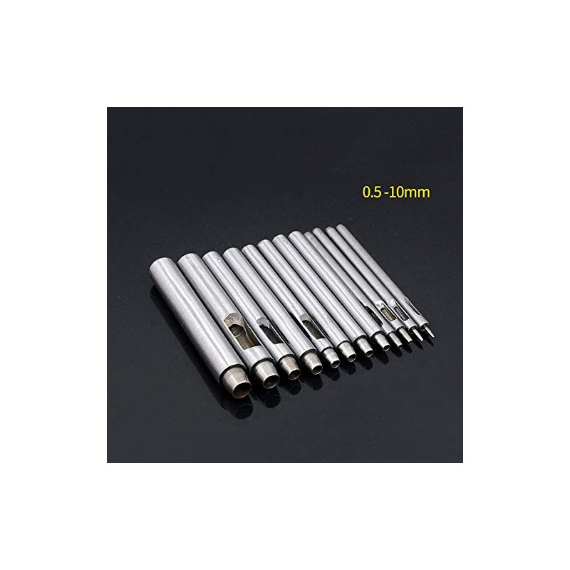 Hollow Hole Punch Tool, POWERTOOL 5PCS Hollow Puncher Belt Hole