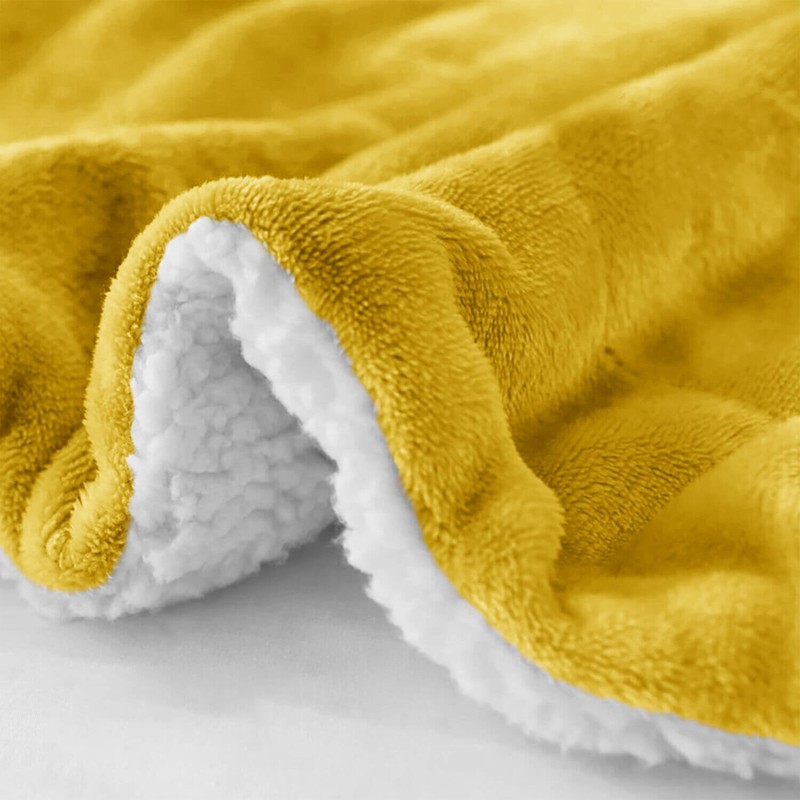 Oxford Homeware Sherpa Fleece Blanket Reversible Throw Blankets Soft Fluffy