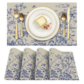 ZSYTZL Placemats Set of 4 Washable Durable Table Placemats for Dining Table Mat,Boho Pattern Kitchen Table Mats Decor Place Mats for Kitchen/Dining/Party/Outdoor-Sketch