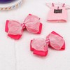 KISZU 4.5 Inch Flower Hair Bow Clips, Organza Bows with