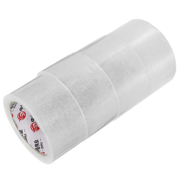 None 4 Rolls Transparent Shipping Tape Sticky Adhesive Tapes Rolls