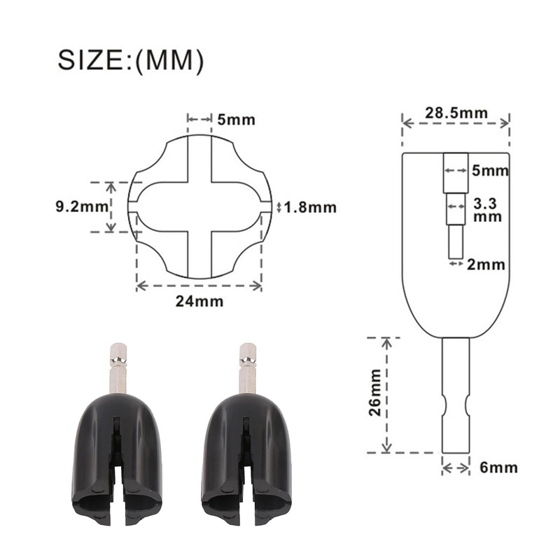 2 PCS Guitar String Winder Head, Guitar String Winder Drill,