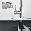 WEWE Kitchen Faucet with Pull Down Sprayer, Brushed Nickel Kitchen