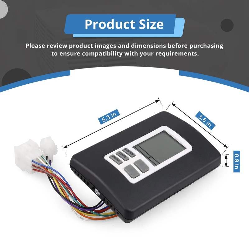 9330A3341 9-Series Digital Thermostat Compatible with Coleman 12V, Black, Suitable