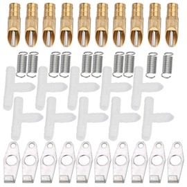 Pack of 10 Pet Waterer Stainless Steel Nipple Drinker Feeder Drinker Automatic Rabbit Nipple for Rabbits Rat Mouse Ferret Guinea Pig (Duckbill White)