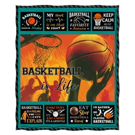 Levens Basketball Blanket Sport Ball Throw Blanket Gifts for Boys Kids Teens Men, Basketballs Fans Gifts Blankets Soft Cozy Flannel 60"X50" Blanket for Couch Sofa Living Room Bedroom Travel
