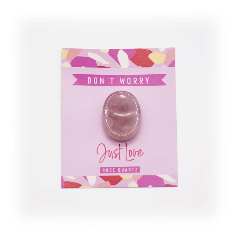 Rose Quartz Stress Relief Love Thumb Worry Stone Healing Crystals