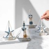 Sedubila Set of 4 Mini Sailboat Model Decorative Mediterranean Wooden