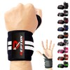 Weightlifting Wrist Wraps - Professional Grade with Thumb Loops -