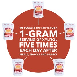 Zellie's | 100% Xylitol Sugar Free Chewing Gum (Cinnamon, 240 Count (Pack of 1))