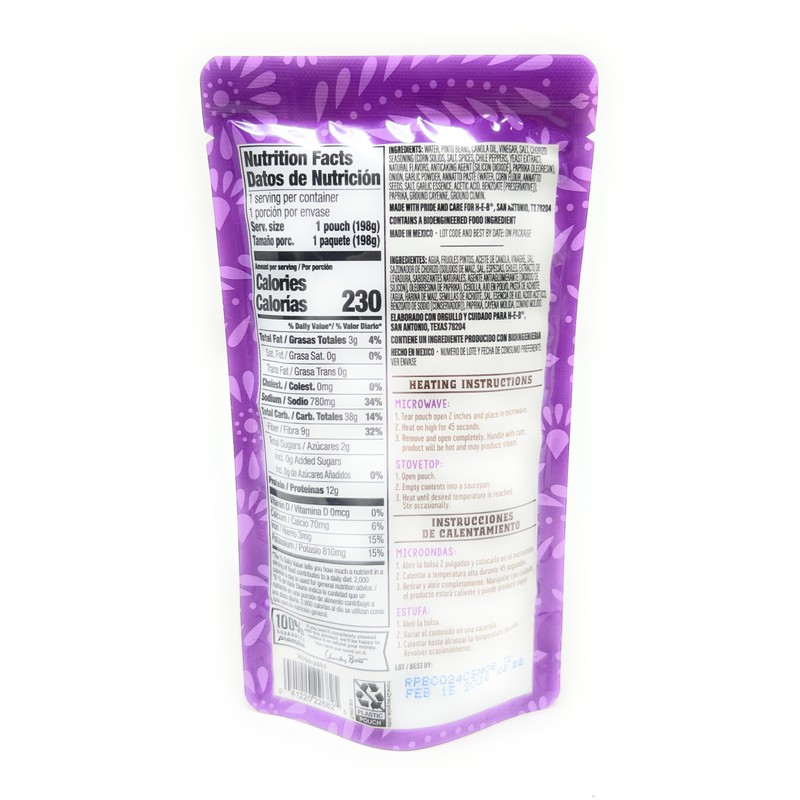 HEB H‑E‑B Mi Tienda Frijoles Microwavable Refried Pinto Beans with
