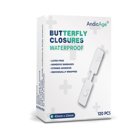 120PCs Waterproof Butterfly Adhesive Closure Strips Wound Bandages for Small Wound
