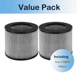 2 Pack 2801 My Air Filter Replacement, Compatible with Bissell MYair Personal Purifier 2780A / 27809 /2780B /2780P, Part #2801. (Carbon Gray, 2 Pack)