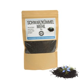 Odenwälder Lebensmittel - 300 g premium black cumin flour, made in Germany, finely ground black cumin cream, vegan and partially oiled with lots of protein