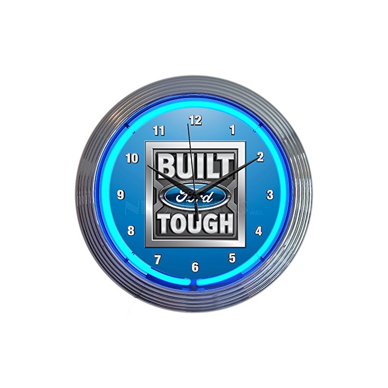 Neonetics 8FRBFT Built Ford Tough Neon Clock
