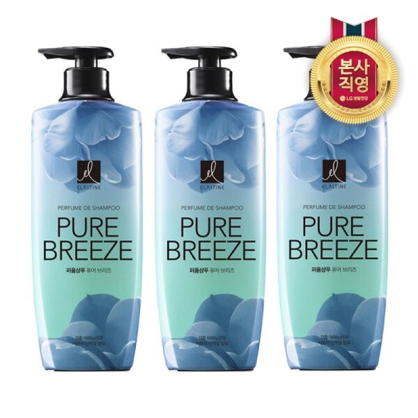  / LG생활건강 엘라스틴 퍼퓸 퓨어브리즈 샴푸 600ml x 3개