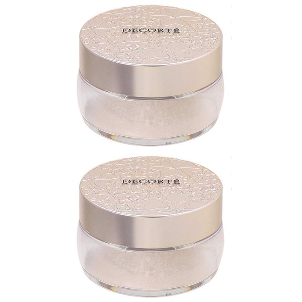 [Set] Kose Cosmetic Decollete Face Powder, 0.7 oz (20 g), 10 misty beige, Set of 2