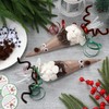 SilTriangle 100 Sets Christmas Hot Cocoa Cone Cellophane Bags with