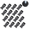 ZWZNBL 16 pieces of 20mm wide webbing buckles, black plastic