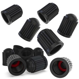 30 Pcs Tyre Valve Caps, Universal Valve Tire Caps, O Seal Ring Tyre Caps, for SUV, Cars, Bike, Motorcycles, Trucks, Heavy-Duty, Airtight Seal, Screw-On, Easy to Operation(Black)