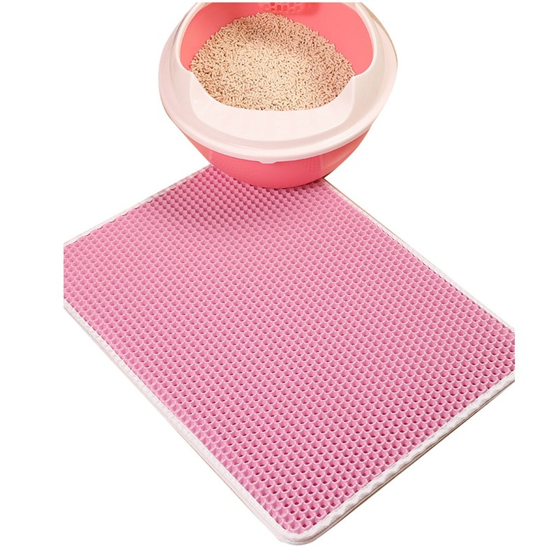 Cat Litter Mat Double Layer Waterproof Slip Resistant Easy Clean