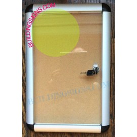 Indoor Enclosed Bulletin Board Cabinet - Bulletin Board Lockable Display Frame (Lockable with Key, Commercial use) (11x17)